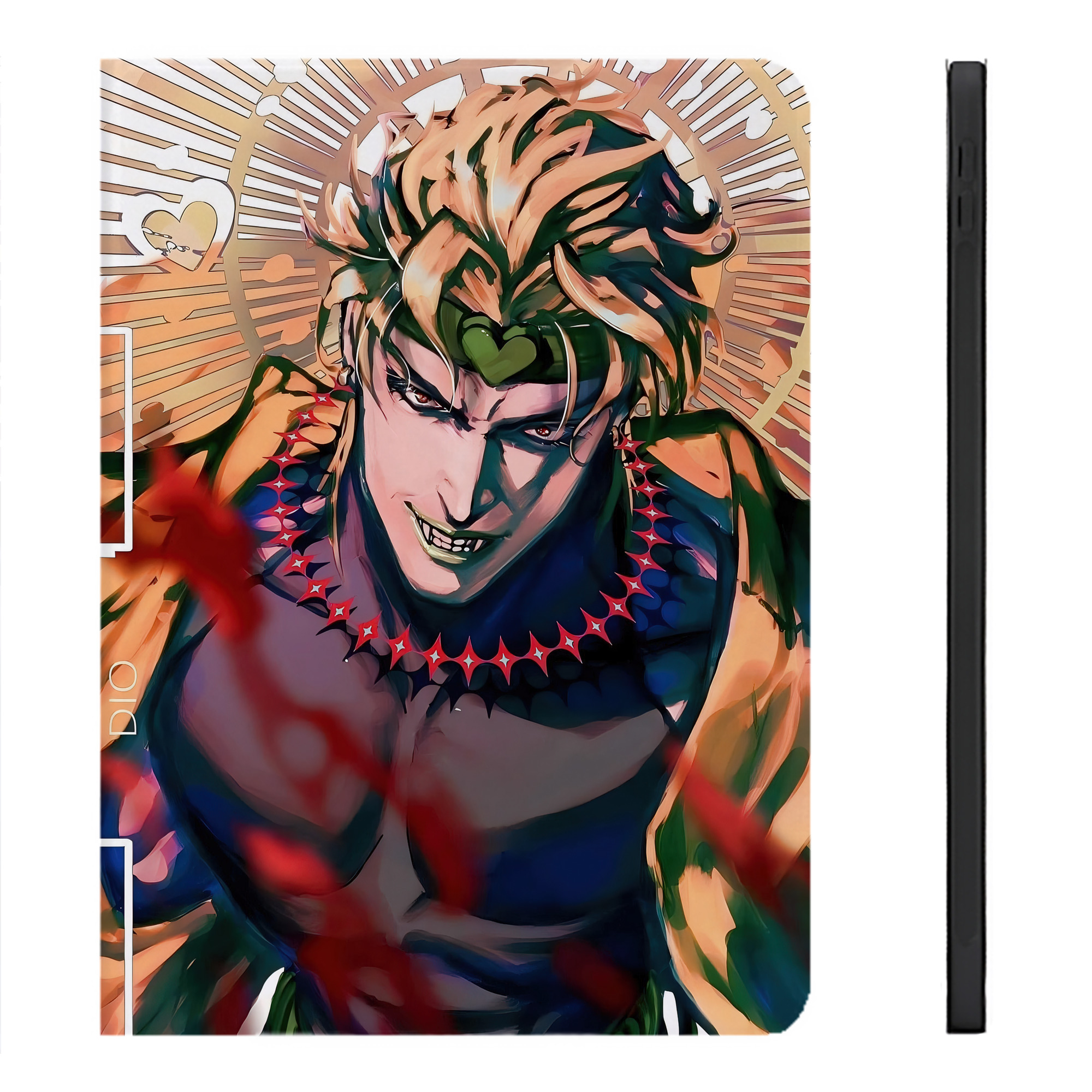 （画像用） ジョジョの奇妙な冒険 JoJo's Bizarre Adventure IPadケース ペンホルダー付き ブックスタイルデザイン